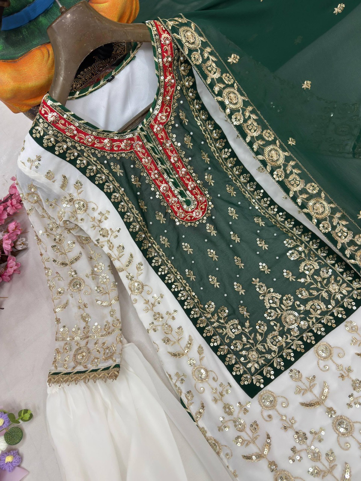 SALWAR KAMEEZ PAKISTANI INDIAN WEDDING PARTY WEAR DRESS BOLLYWOOD SUIT SHARARA