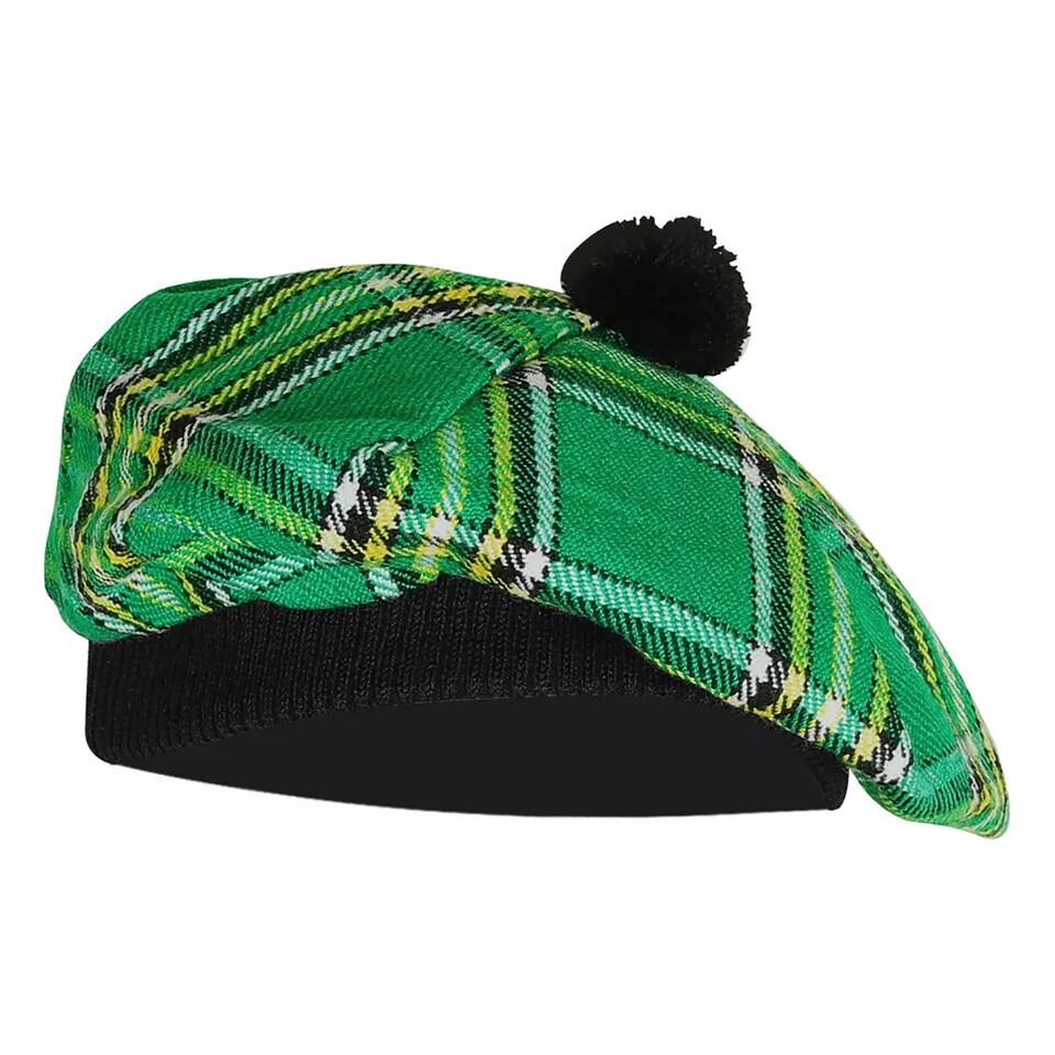 Men’s Irish TAM o’ SHANTER Hat Bonnet Beret Balmorals Tartan Tammy hat