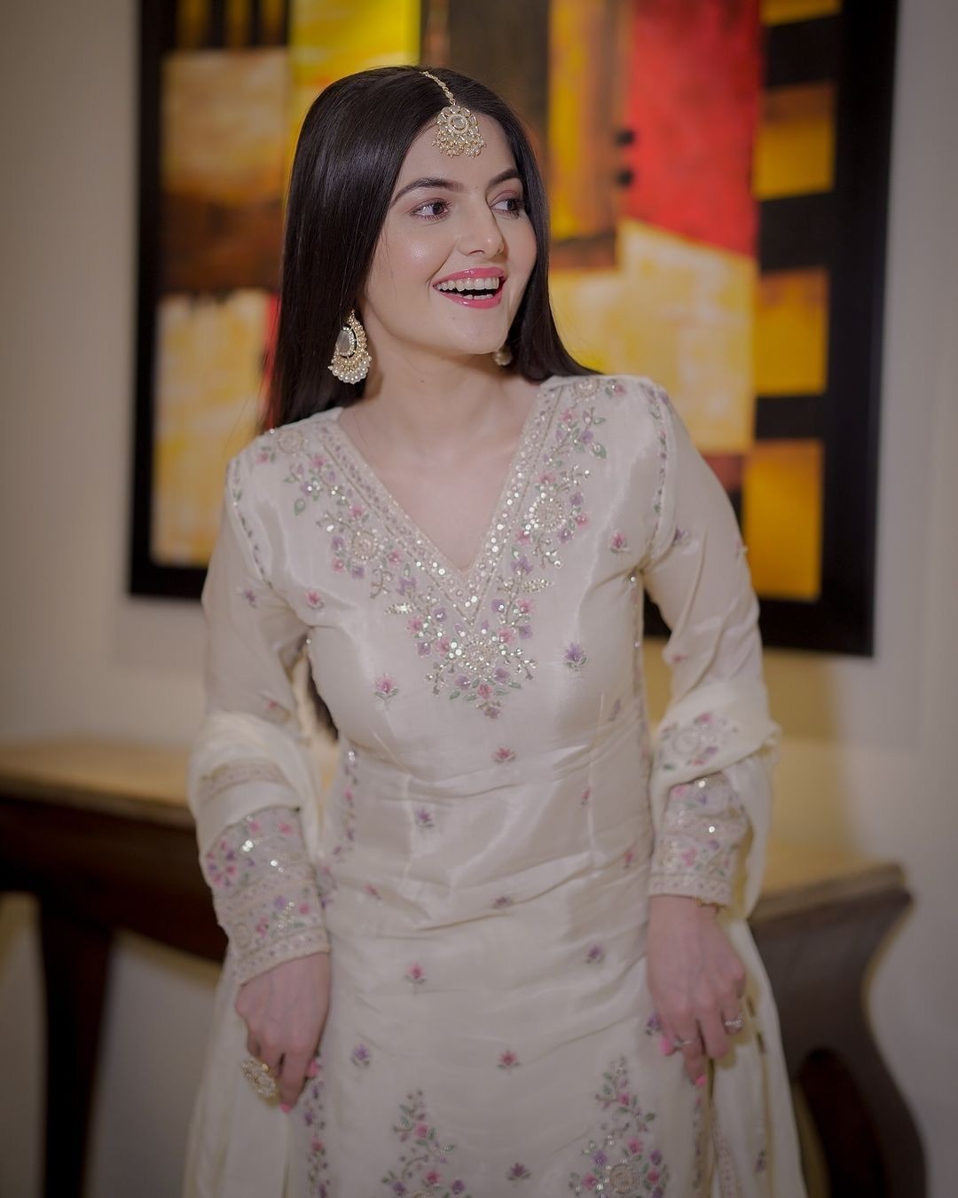 Bridal Pakistani Designer Wedding eid Indian Party Dress Parrot Anarkali Gown