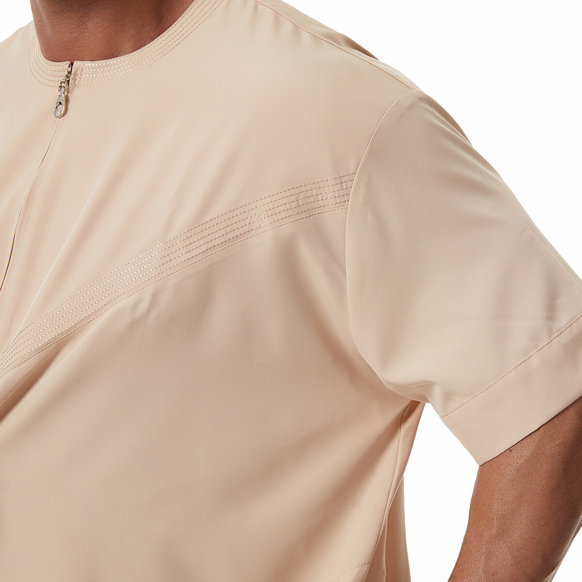 Men Thobe Jubba Thoub Muslim Men Short Sleeve Kaftan Saudi Arab Thoub Dishdasha