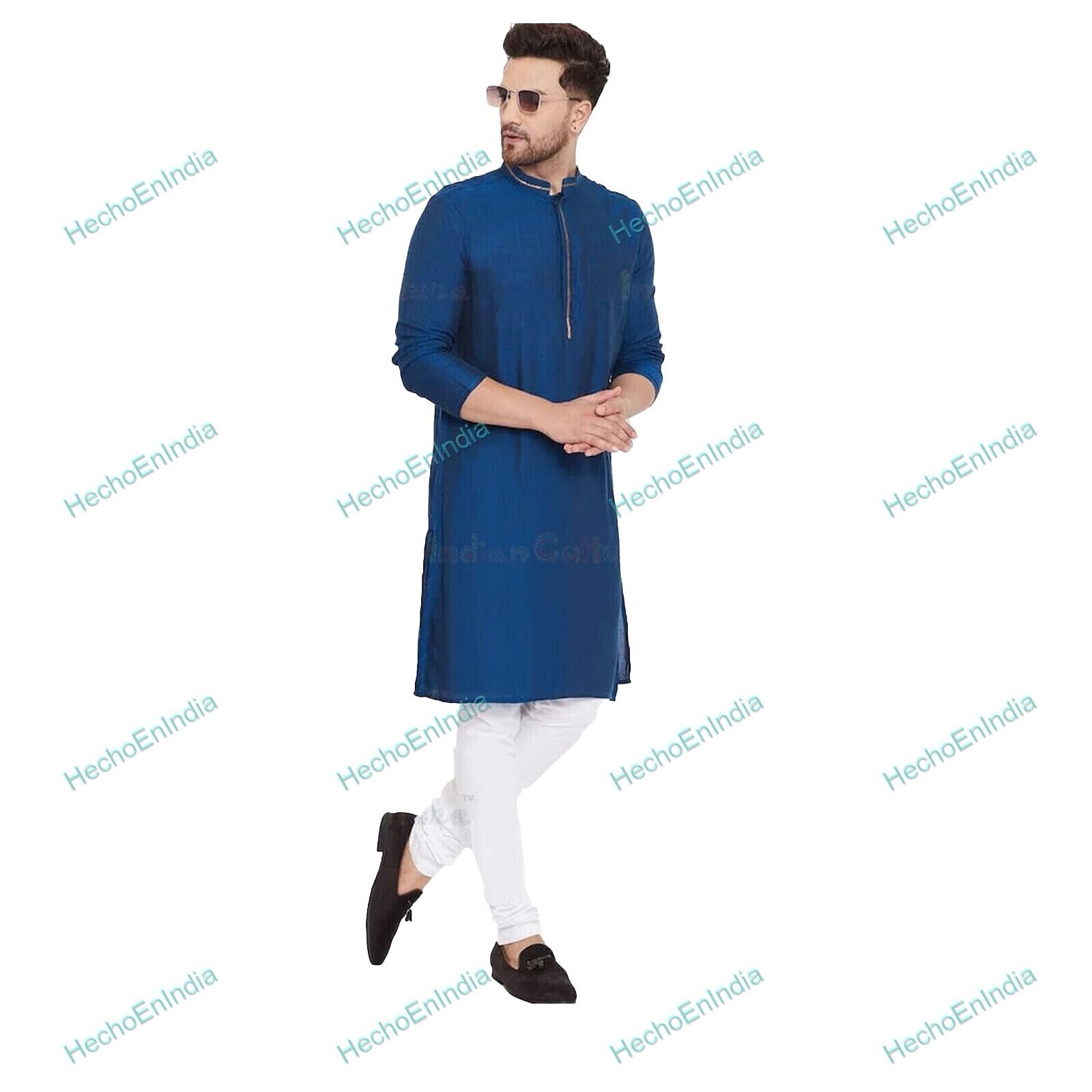 Mens Kurta with Pajama Traditional Designer Cotton Top Kurta Mens Indian Kurta