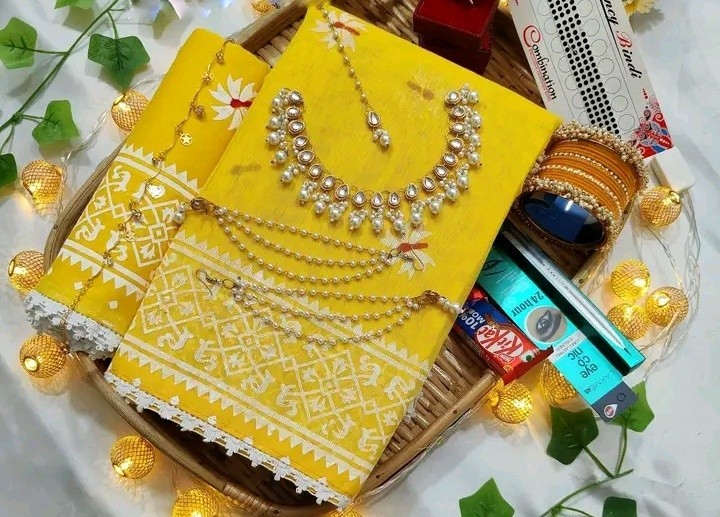 Women’s Jamdani Silk Saree Katan Silk saree for women without Blouse Pieces