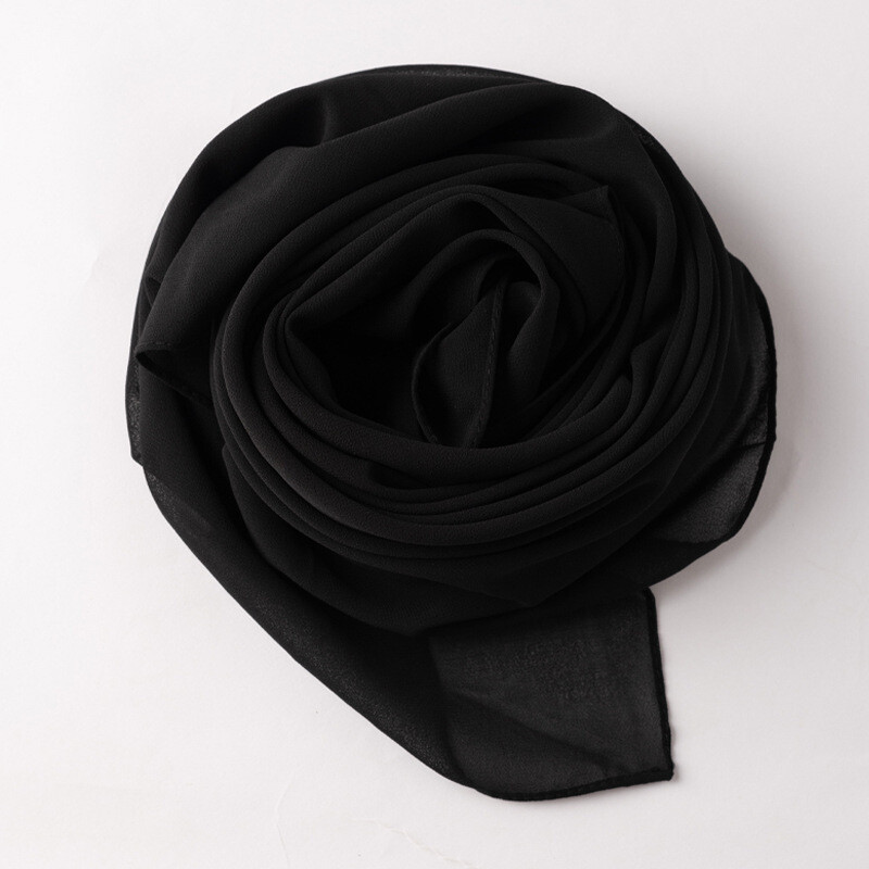 Islamic Square Scarf Women Solid Hijab Muslim Lightweight Scarves Arab Khimar