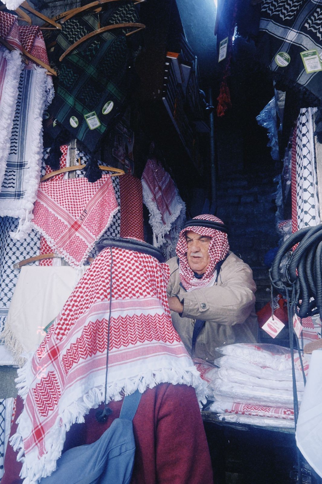 palestine Keffiyeh & Jordanian Shemagh Scarf Fringed Arabic Red شماغ و كوفية