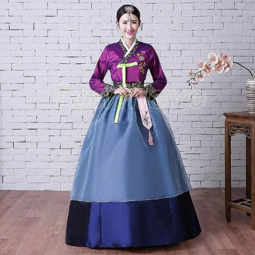 New Traditional Korean Hanbok Dress Korean Folk Stage Dance Costume Hanbok Dress