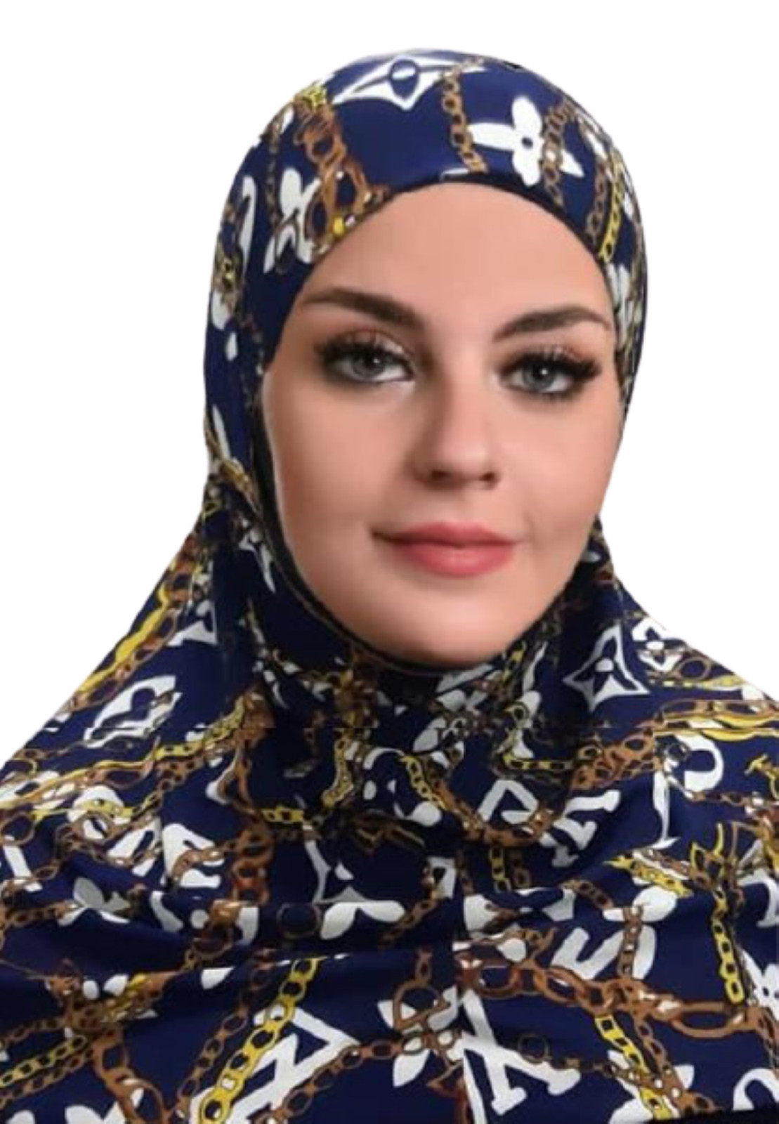 Al-Amira Hijab with Contrasting Geometric Print one pce Lycra