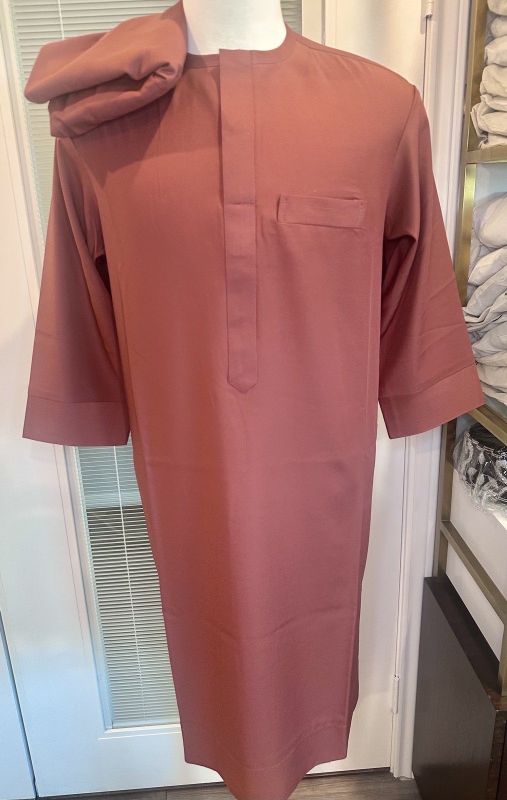 2piece set African/Nigerian inspired Kaftan 3/4 Sleeves/ Men’s Size L