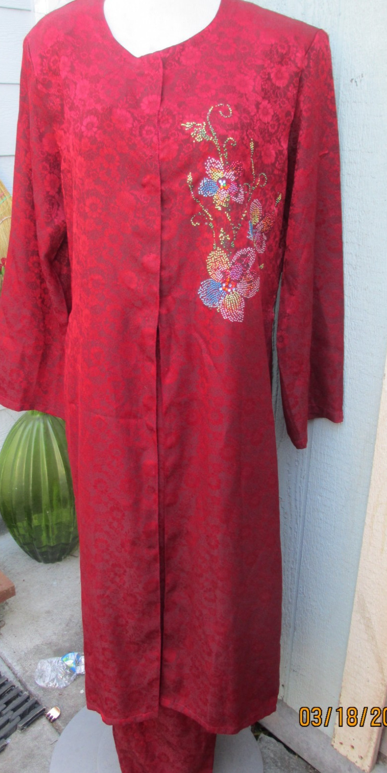 beautiful flower embroidery polyzoa pant kameez material chiffon Size L42