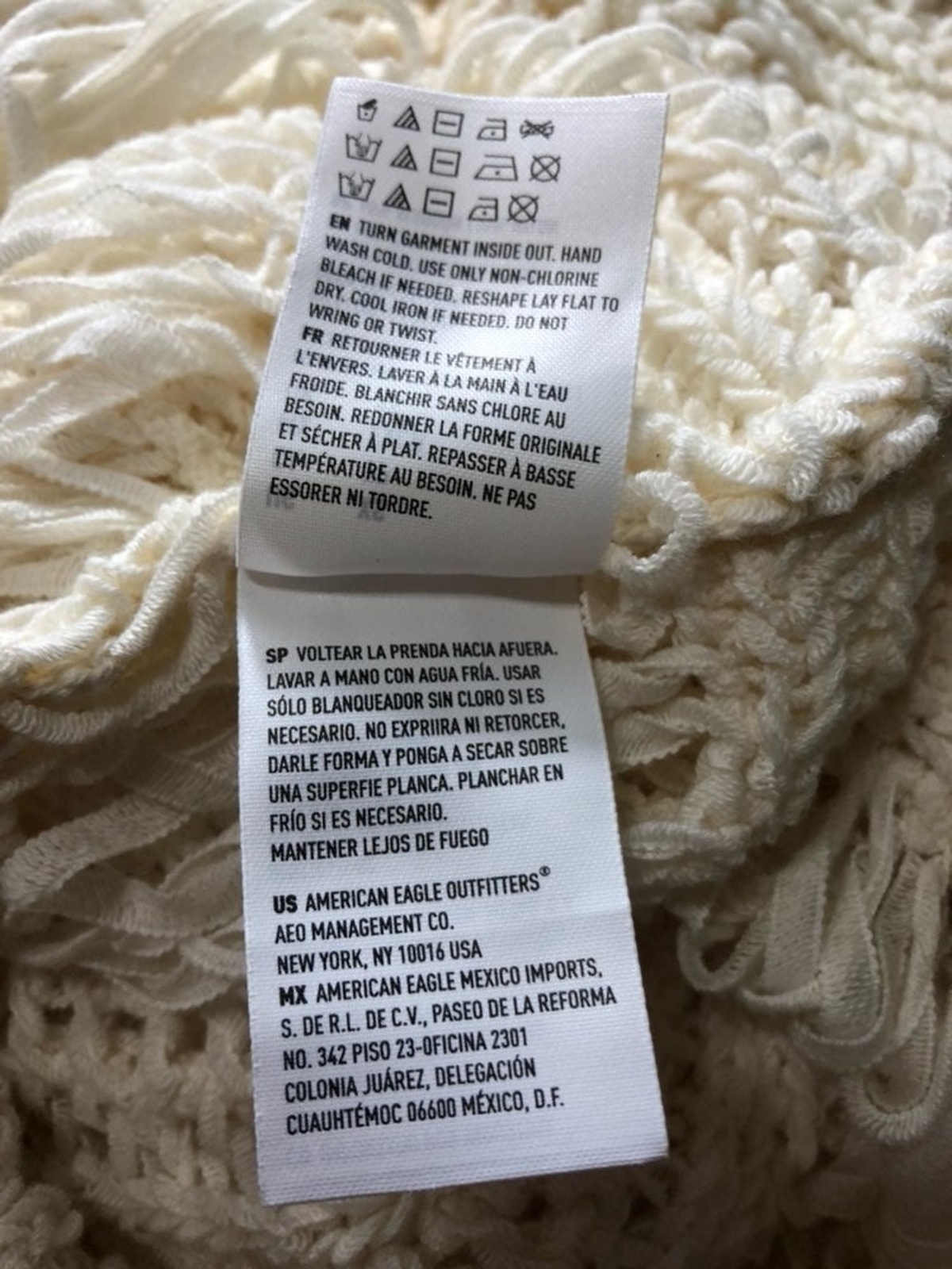 AEO Crochet Cream Tank Top Sz: XS Boho Festival American Eagle