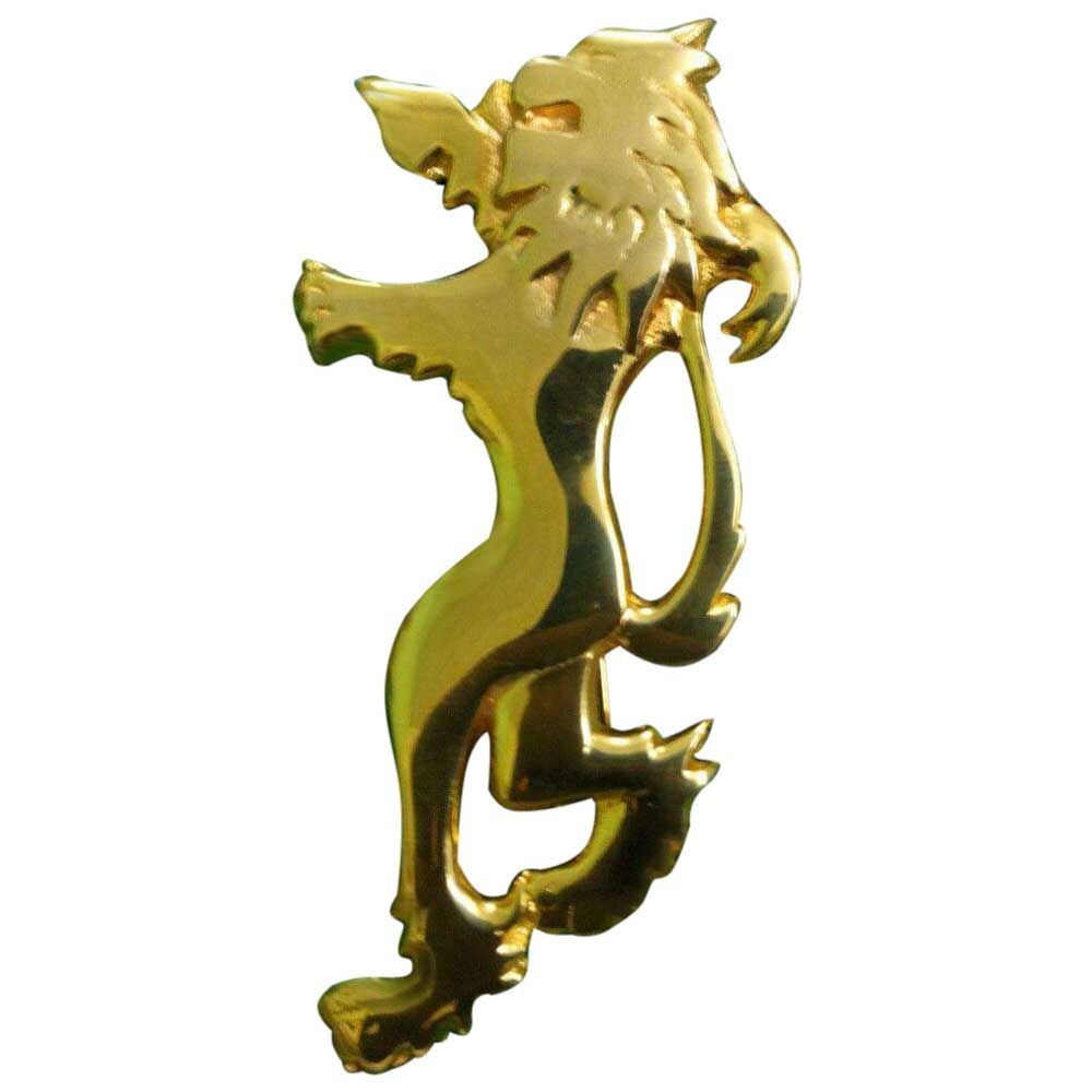 HM Highland Scottish Lion Rampant Kilt Pin Gold Plated/Lion Rampant Kilt Pin 4″