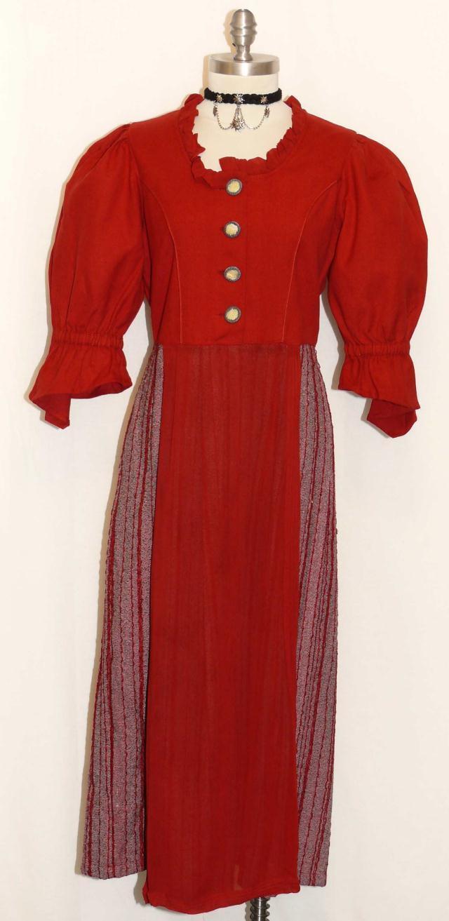 10 M RED GERMAN Women Trachten Waitress Summer Party Oktoberfest Dirndl DRESS