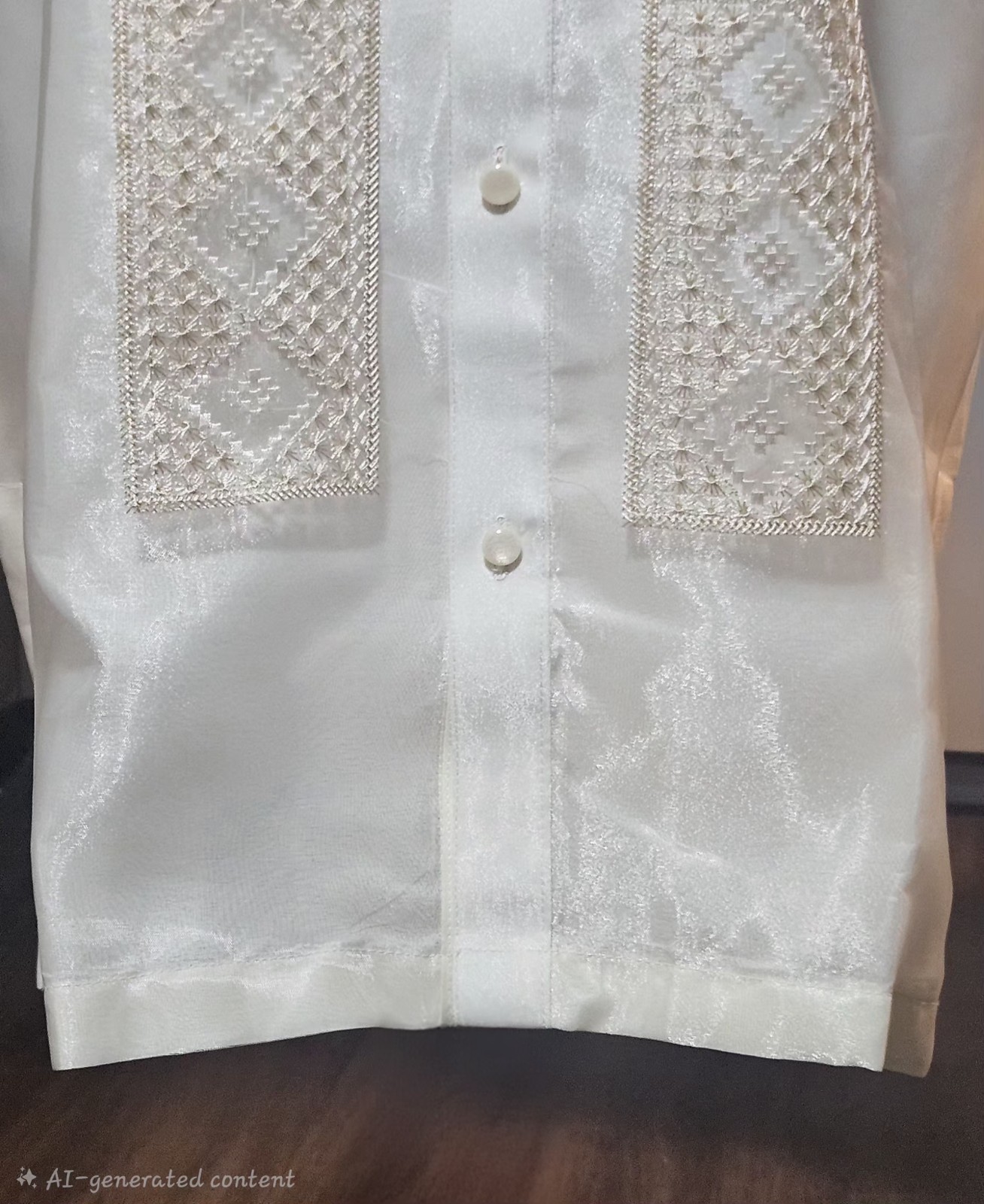 Authentic BARONG TAGALOG Filipino Men’s Traditional Formal Embroidered Shirt…