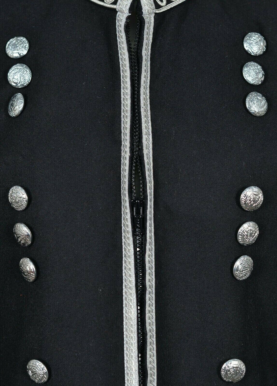 Scottish Black Doublet Kilt Jacket – Military Piper Drummer Doublet Jacket
