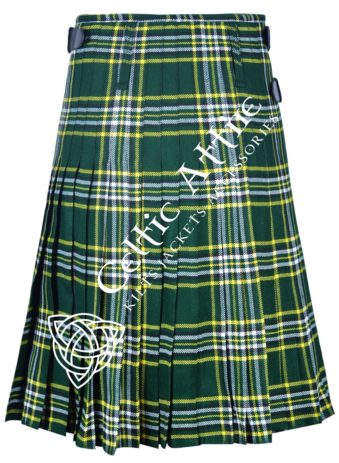 St. Patrick Tartan 8 Yard Scottish Kilt – Made to Order By Celtic Attire