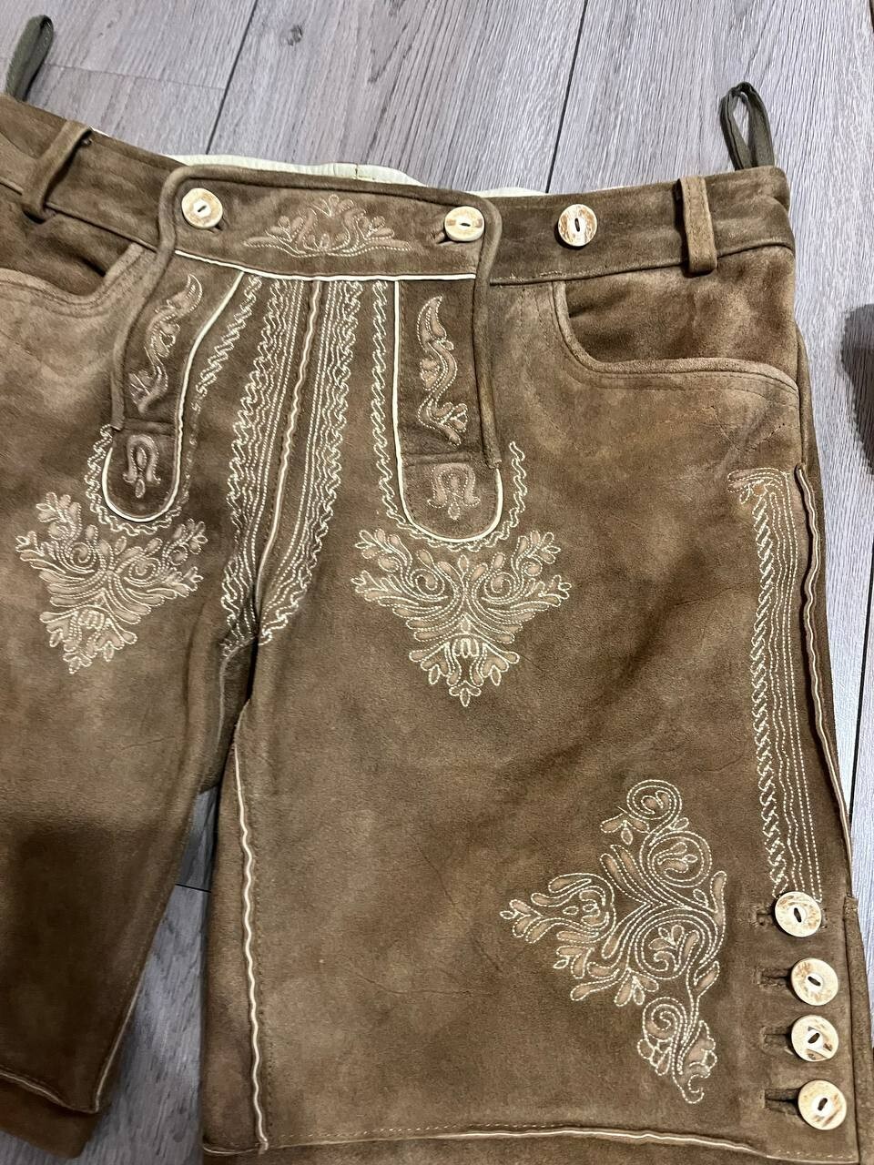 K&K Kaiserjäger Suede Lederhose Size 54 – Brown