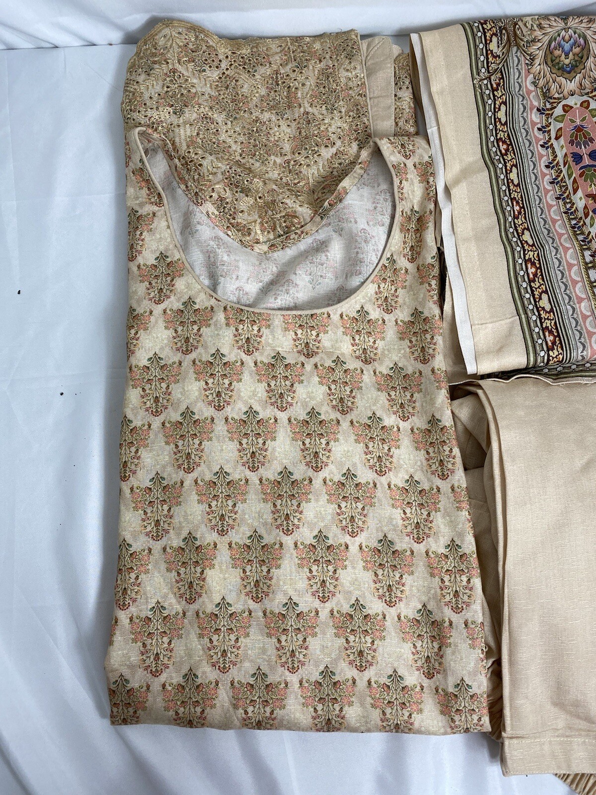 Pakistani Karan chicken Kari/embroidery kameez shalwar 3XL bust 50 Dupatta Shawl