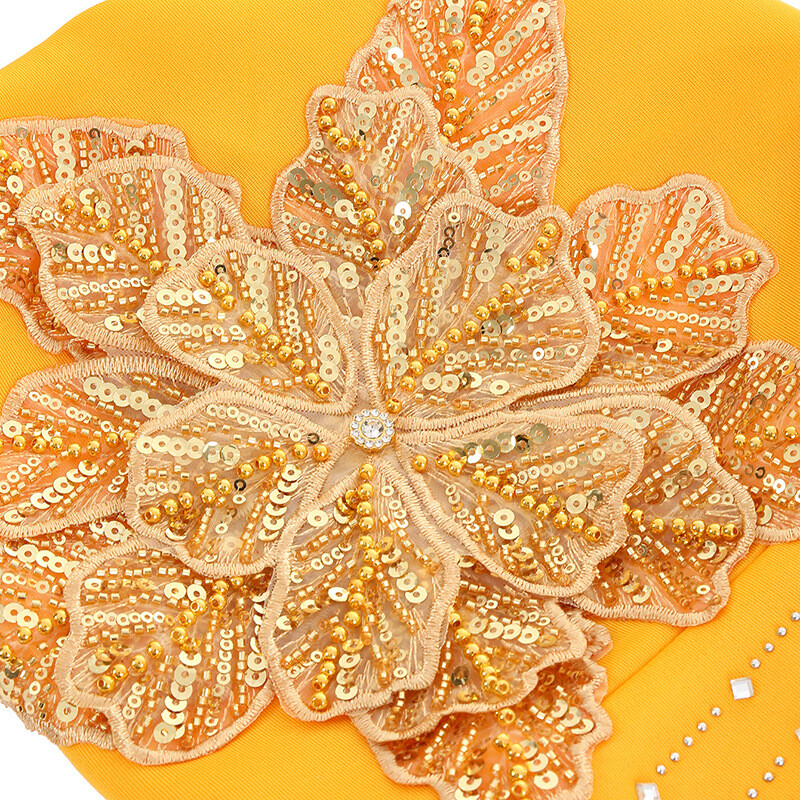 African Women Head Wrap Turban Headtie Nigerian Cap Sequins Headwear Wedding Hat