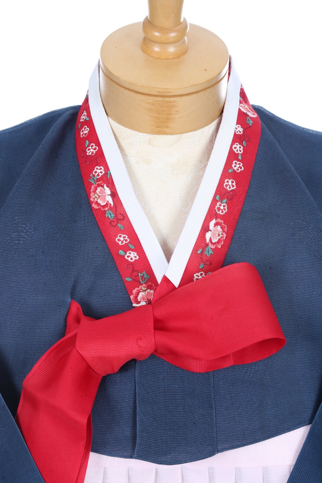 Traditional Korean Hanbok TOP ONLY 1pc Navy Blue Adult 4-6 Pre-Owned