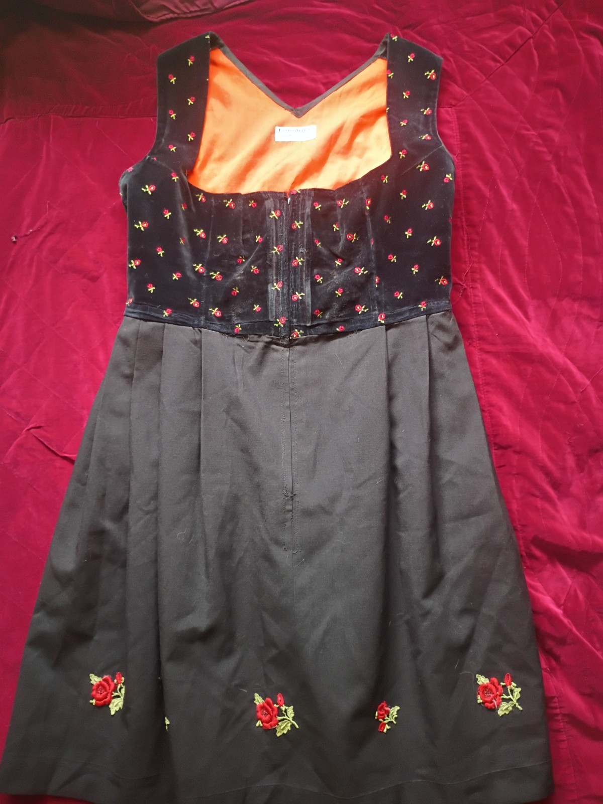 Vintage Drndl Dress By Eurowien Austria Size 42 (On Tag)