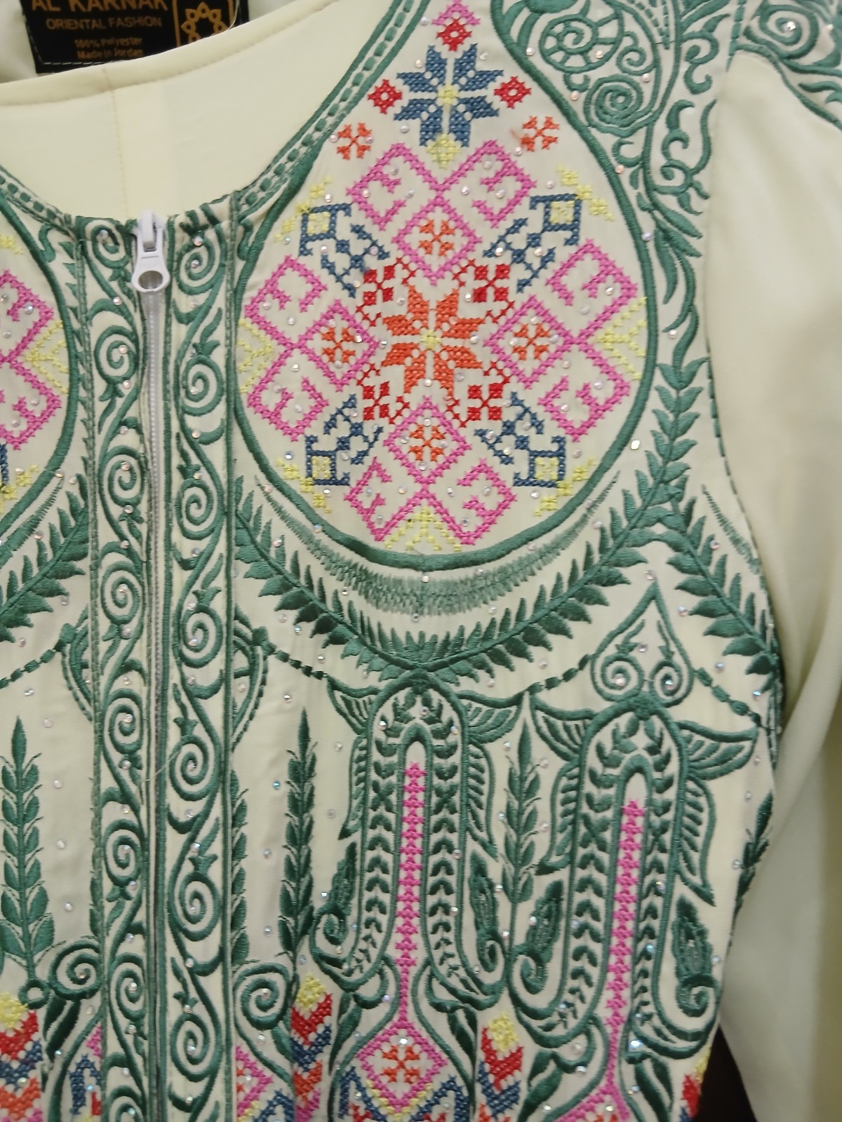 Traditional Palestinian Thobe Embroidered Dress Jordanian Caftan Henna Wedding