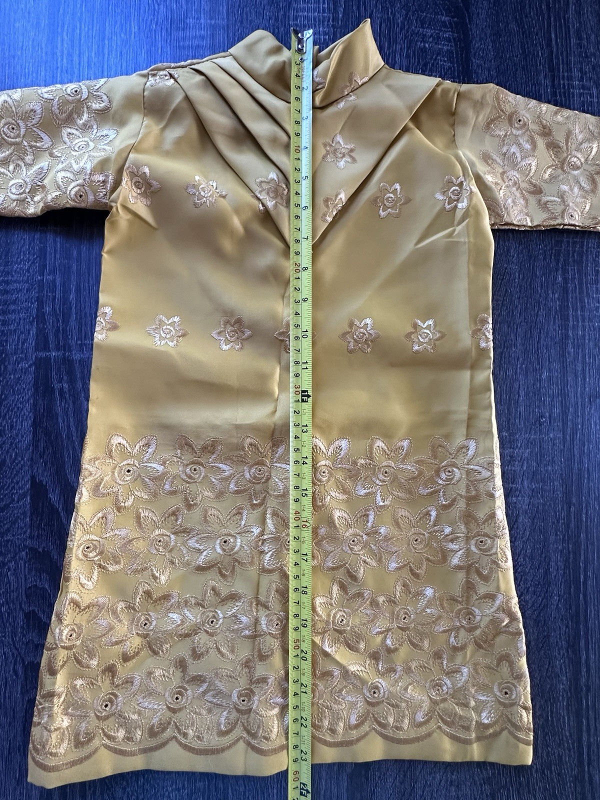 Vintage Two Piece Children’s Kurta Set, Beautiful GOLD With Embroidered Detail