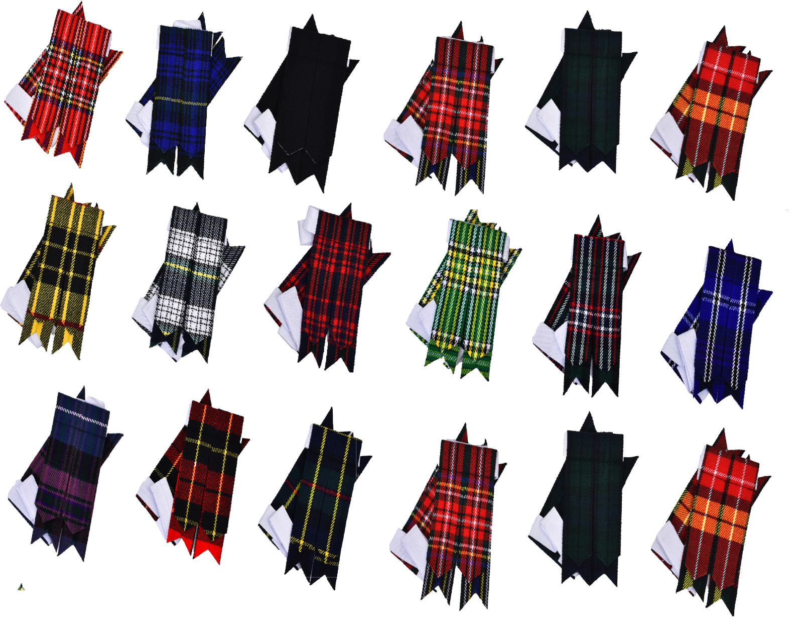 Scottish Kilt Sock Flashes Tartan Flashes Scottish Highland Kilts Hose Flashes