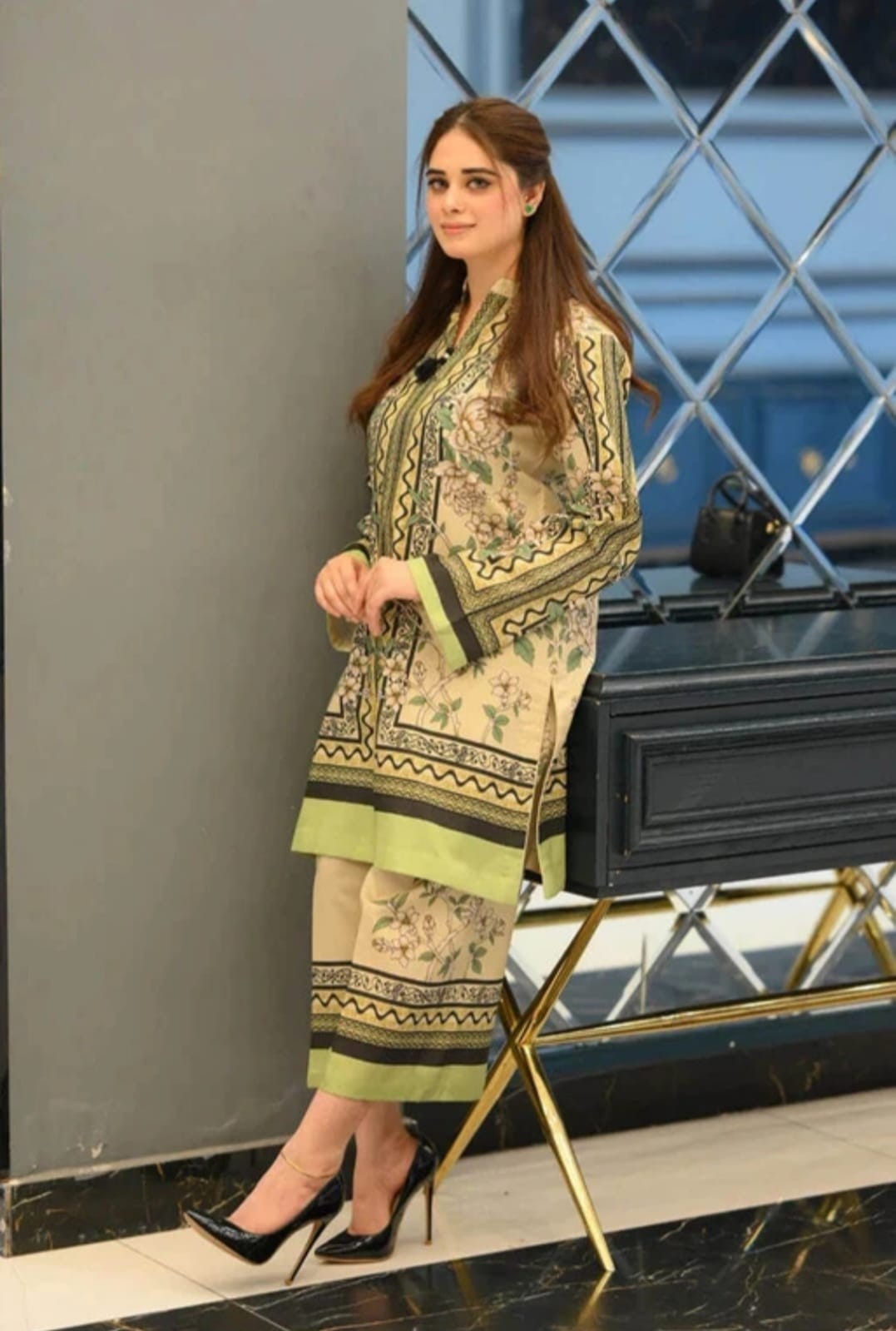 Women Printed Kurta Pant Set Indian Ethnic Floral Co Ord Suit Outfit(S TO 3XL)