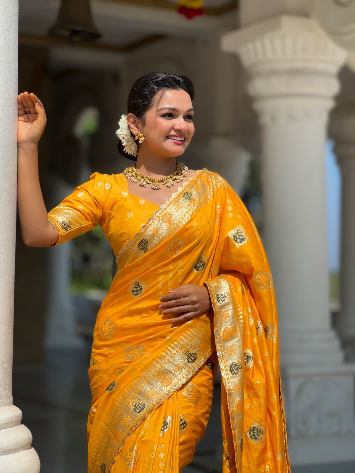 Soft Banarasi Silk Women Sari Meenakari Weaving Indian Designer Sari Traditional