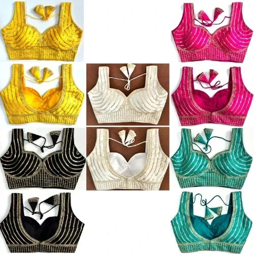 Saree Blouse Readymade Designer Sari Choli Indian Party Wear Bollywood Dress