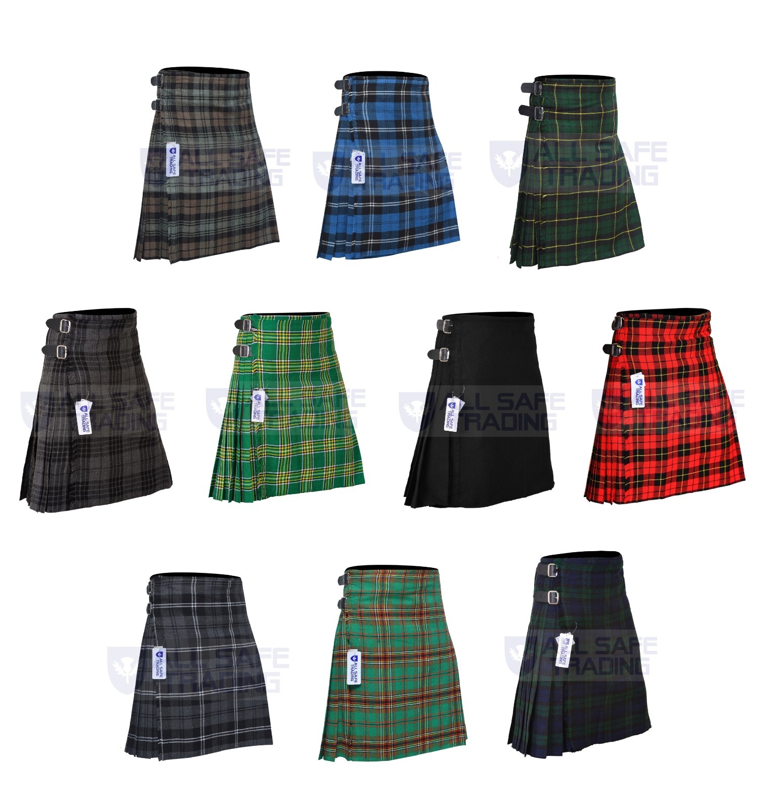 KIDS BOYS, GIRLS 13-Oz Casual / Formal Wear Scottish Tartan Kilt 6 Types Tartans