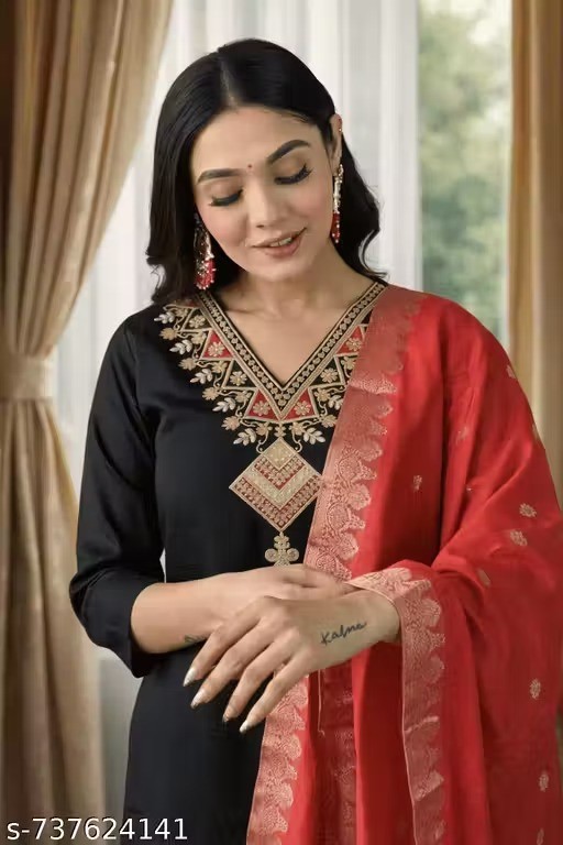 Indian Salwar Kameez Suit Readymade 3Pc Women Party Wear Dress Dupatta