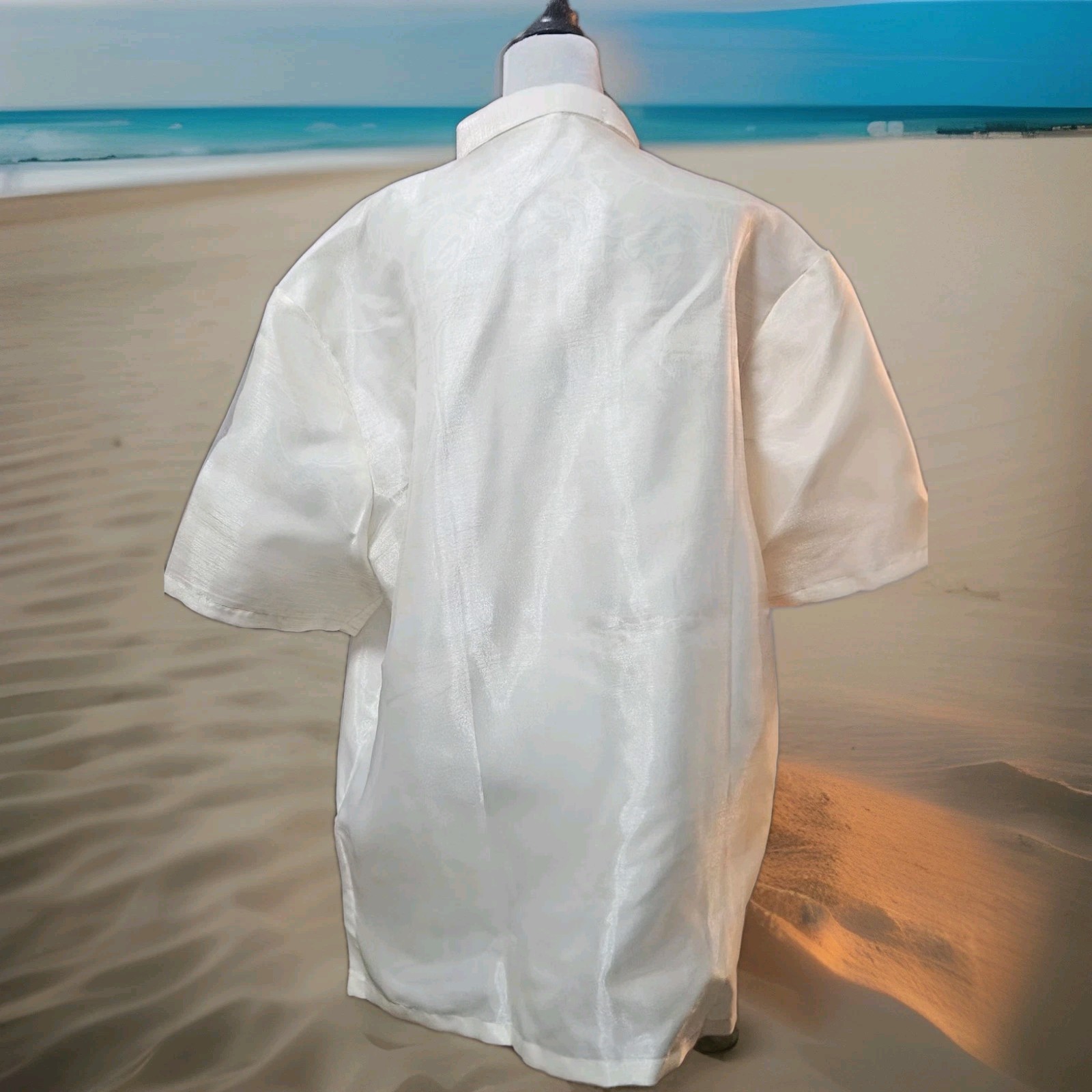 Authentic BARONG TAGALOG Filipino Men’s Traditional Formal Embroidered Shirt…