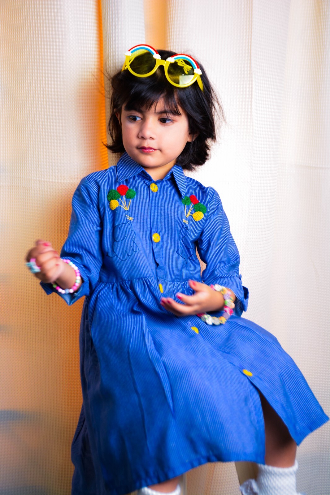 Pakistani customized front open frak for girls age 1 to 12