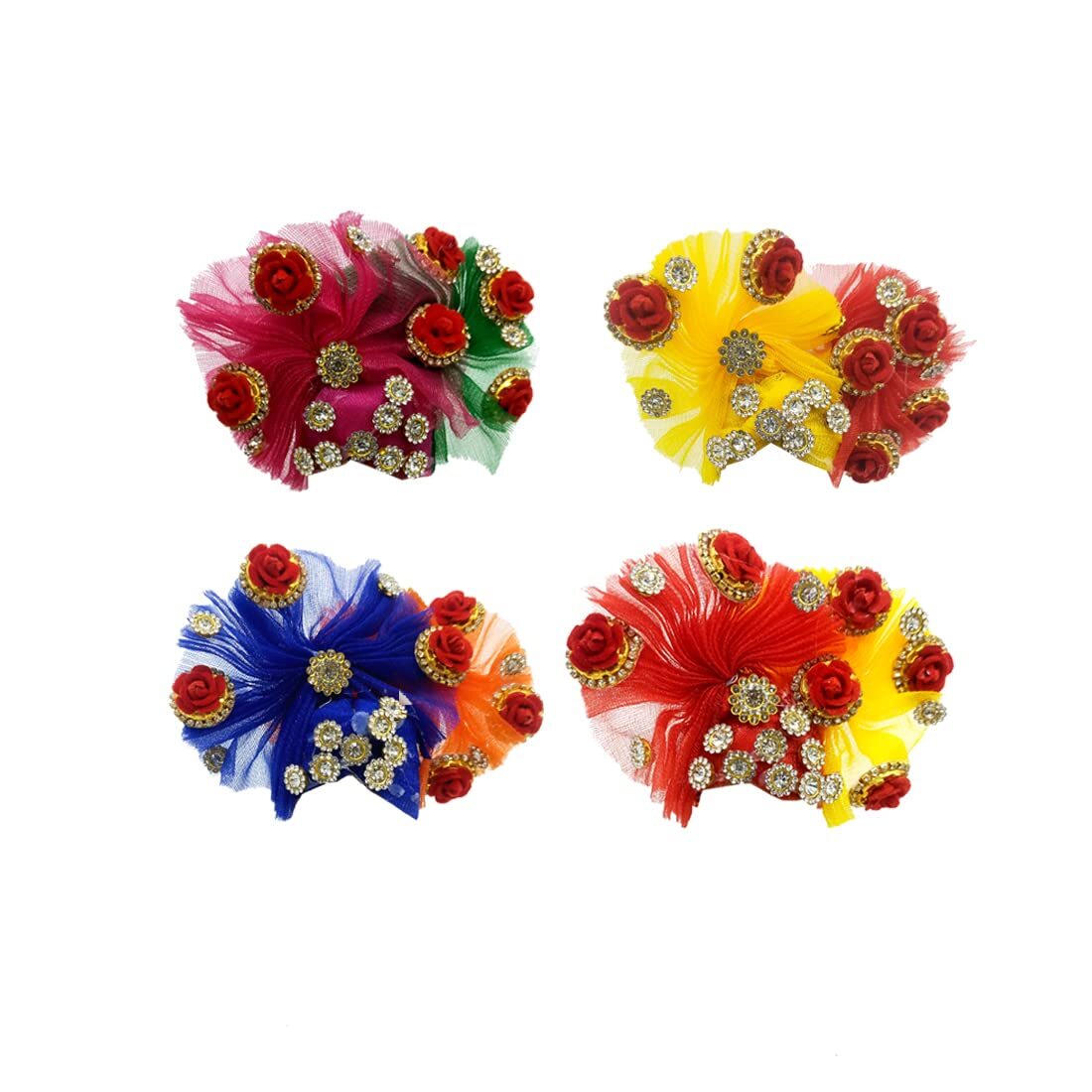 Laddu Gopal Pagdi Accessories Set Designer Pagri Mukut Shringar Set of 4 US