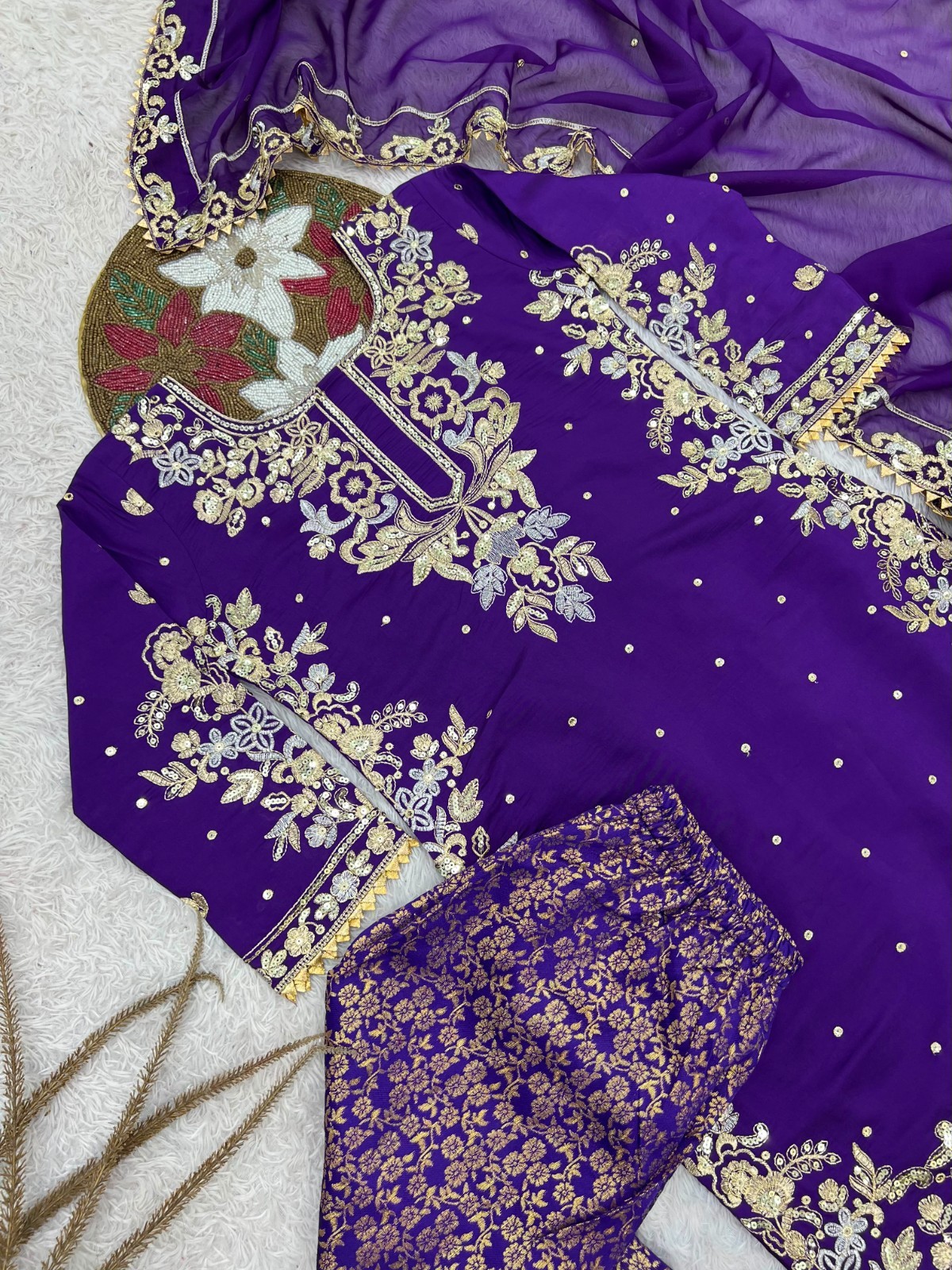SALWAR KAMEEZ INDIAN PAKISTANI WEDDING PARTY DRESS PALAZZO SHARARA PLAZZO SUIT