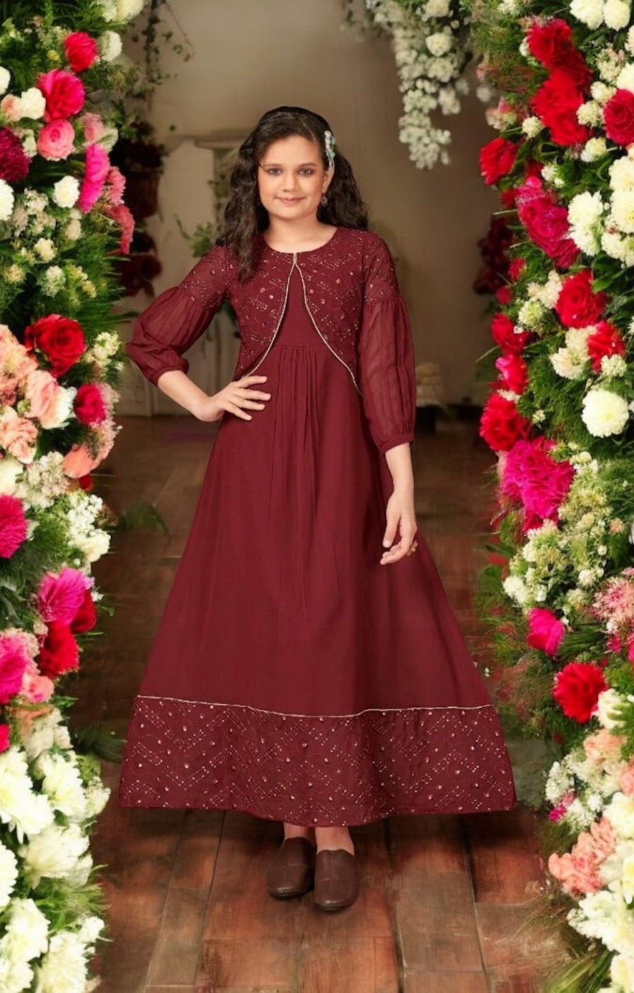 Traditional Gown Suit for Young Girls, Cultural Wear, B