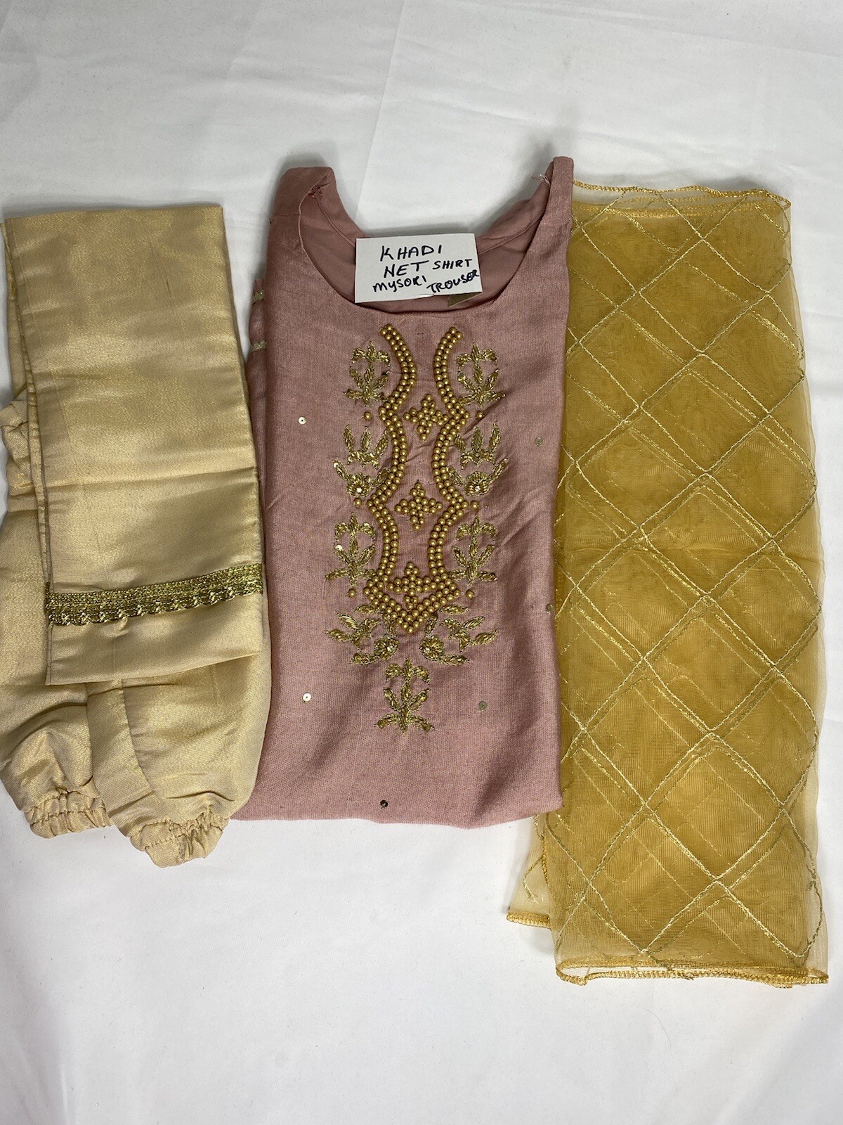 Little girls khaadi net hand embroidery kameez shalwar 6 years size 32