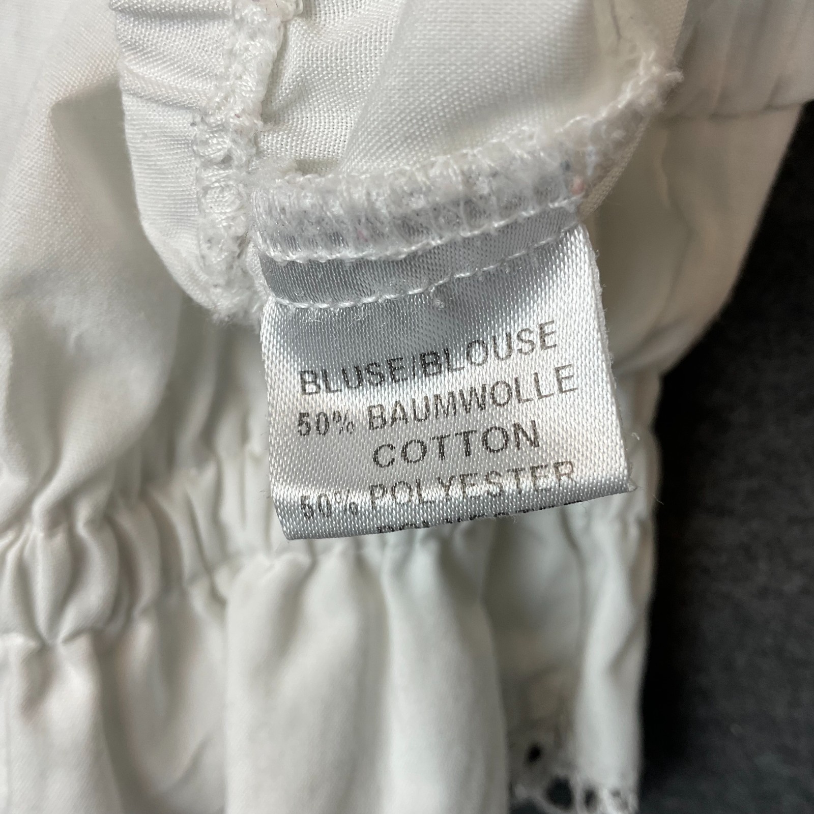 Dirndl Blouse Germany Bavarian Top Trachten Octoberfest Folk Festival Size 46/XL