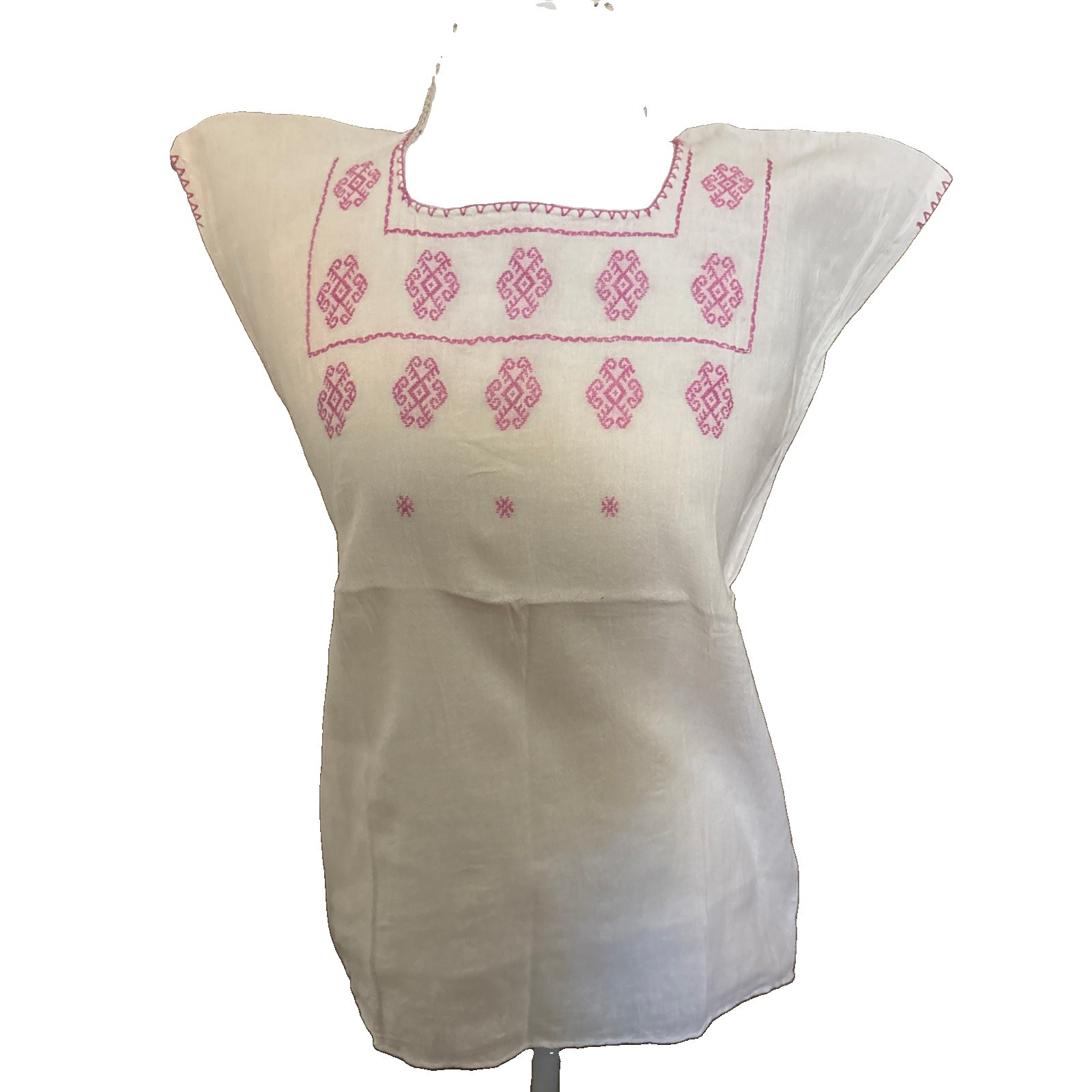Embroidered Mexican Blouse Handmade Size S