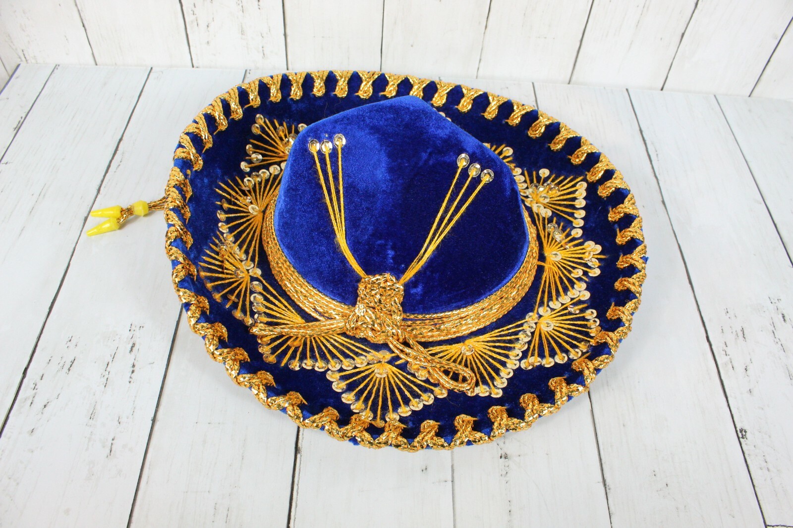 SALAZAR YEPEZ Little Kids Mariachi Mexican Sombrero Hat Blue Velvet Perfect