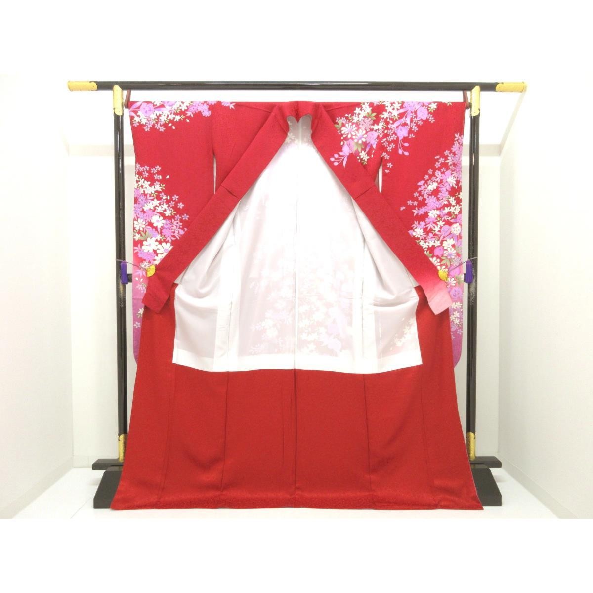Authentic [Unused] JAPANESE KIMONO Yuzen Gold Leaf Processing Gradation Dye …
