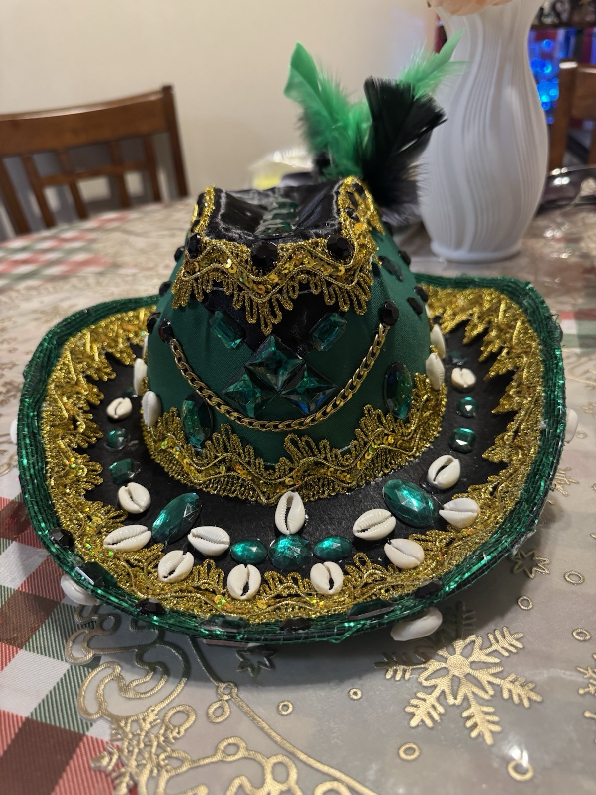 Sombrero para Oggun Ogun Handmade Sombrero Hat Iyawo Ifa OSHA Santería Yoruba