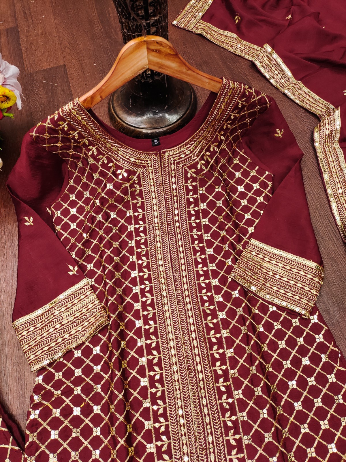 Latest Collection Heavy Star Georgette Kurta Palazzo With Dupatta For Women