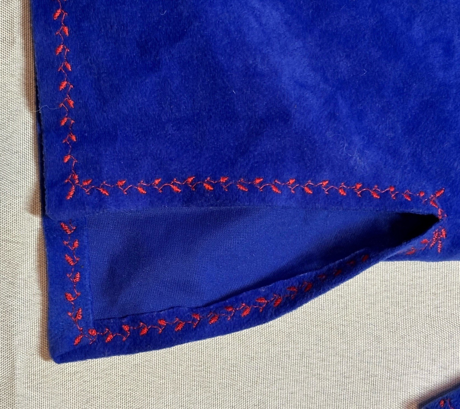 Native American Style Blue Suede Beaded Fringe Shirt Handmade