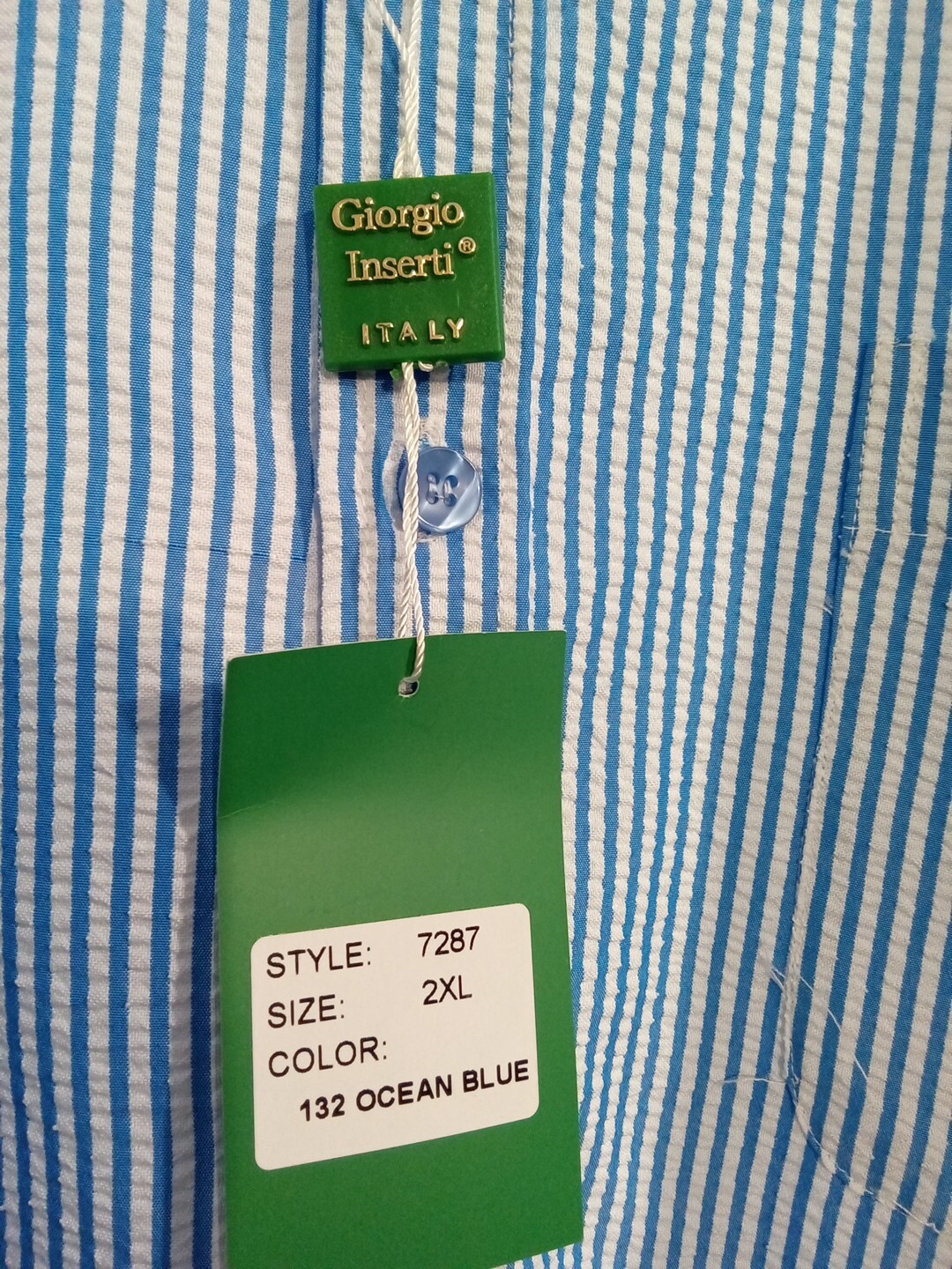 Mens Giorgio Inserti Stripe 2pc Walking Leisure Suit Blue/White..NWT