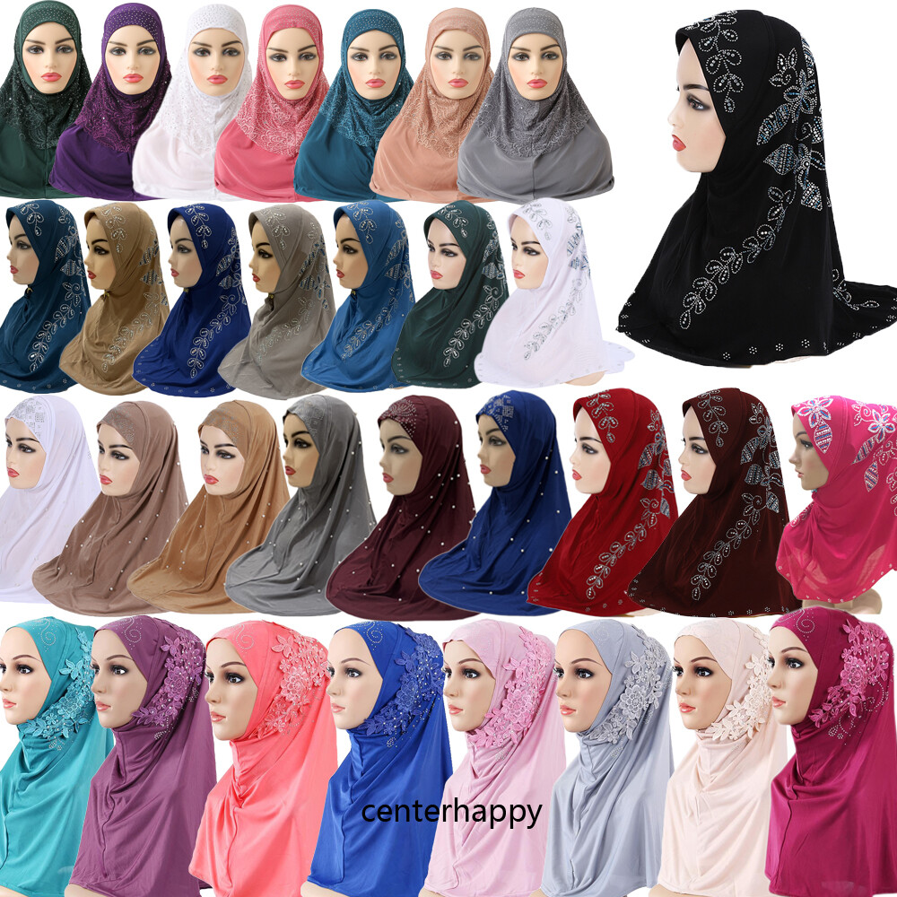 One Piece Amira Hijab Muslim Women Instant Scarf Turban Pull One Ready To Wear
