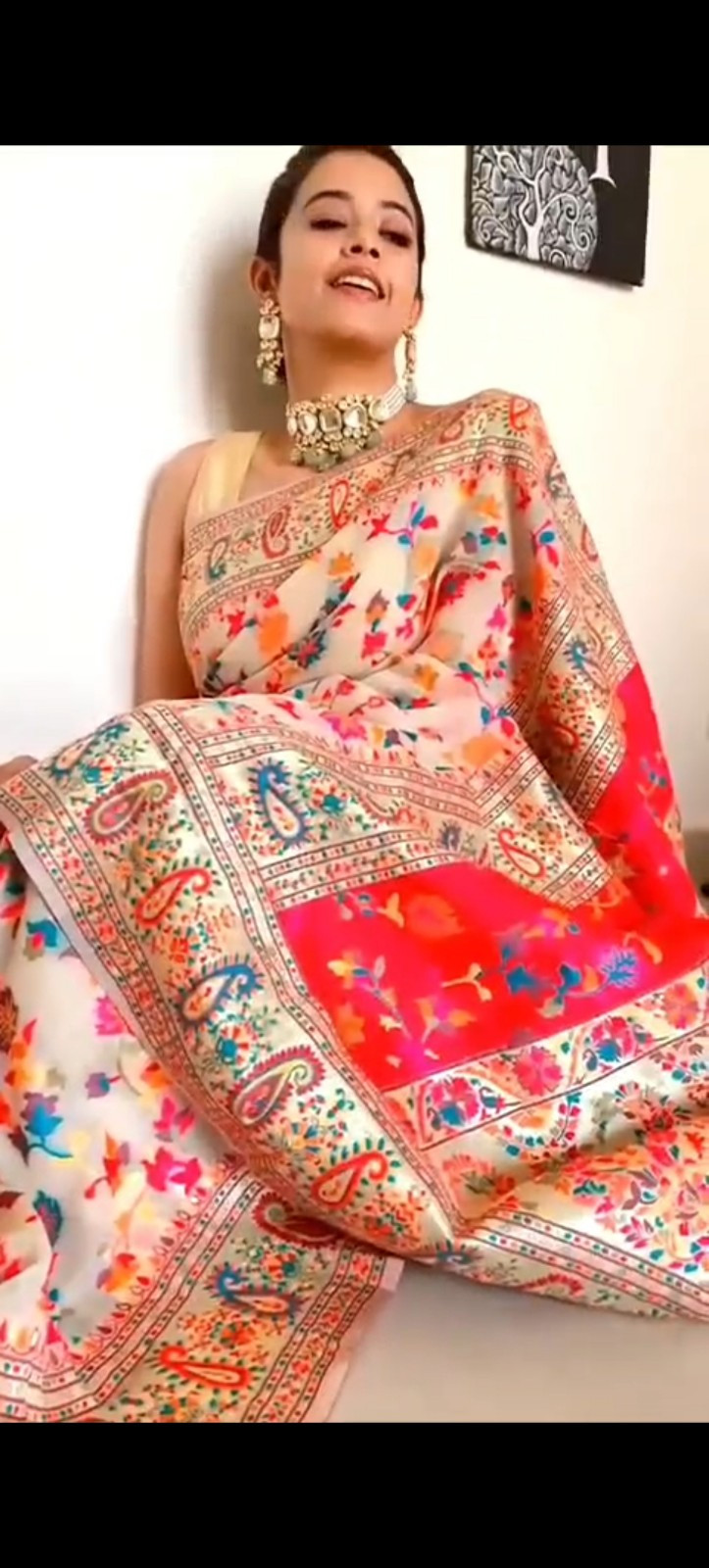 Pure Benarasi Pashmina Saree