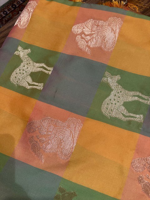 Festive Yellow & Green Saree