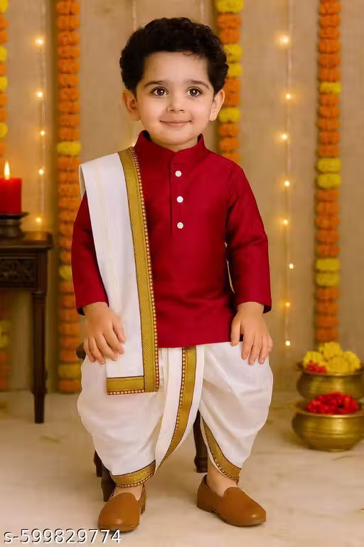 Tradition Boys Cotton Kurta & Dhoti Set_Baby Boy Ethnic Wear Kurta Dhoti cotton