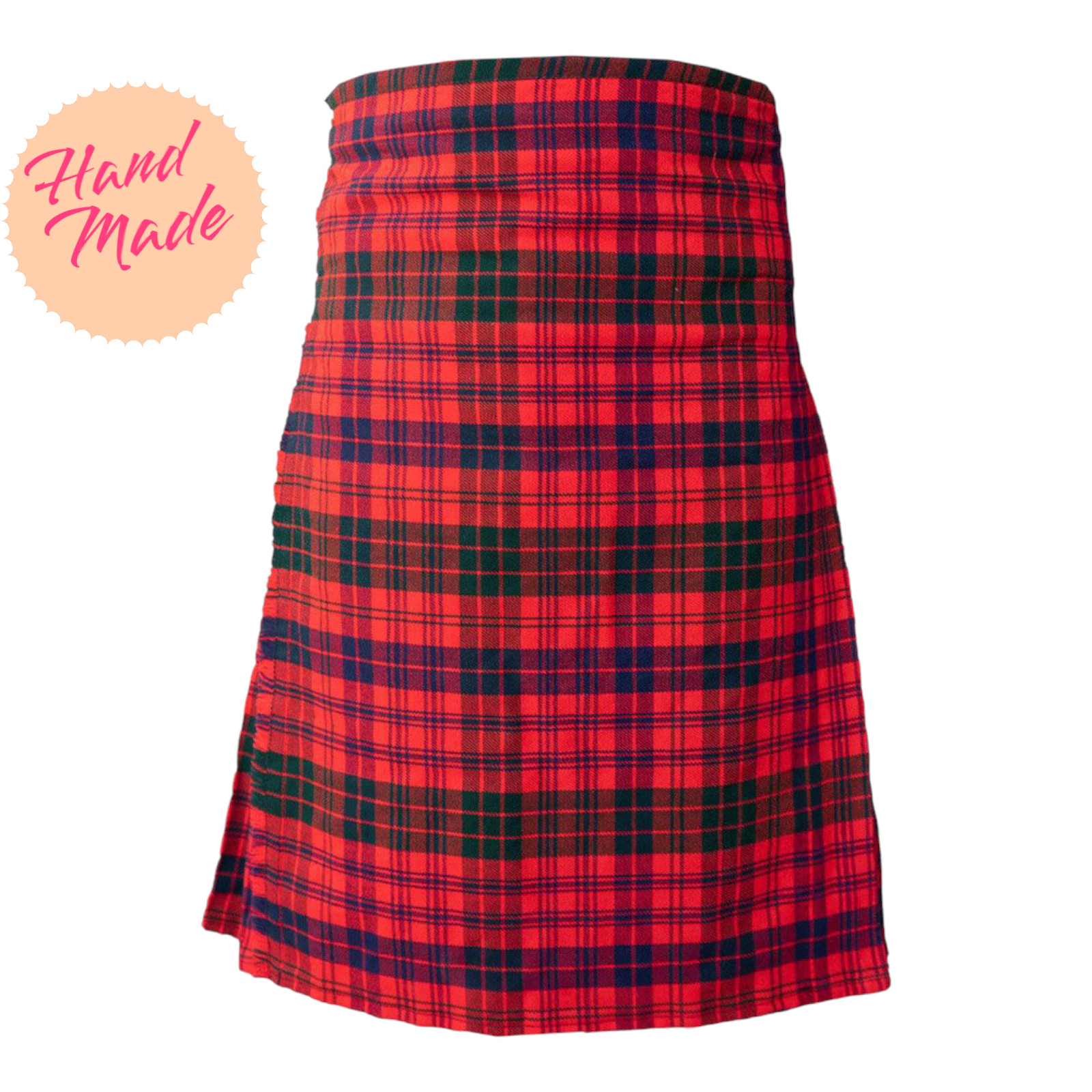 Scottish Handmade Red Ross 8 Yard Tartan Kilt Clan Red Ross Kilt